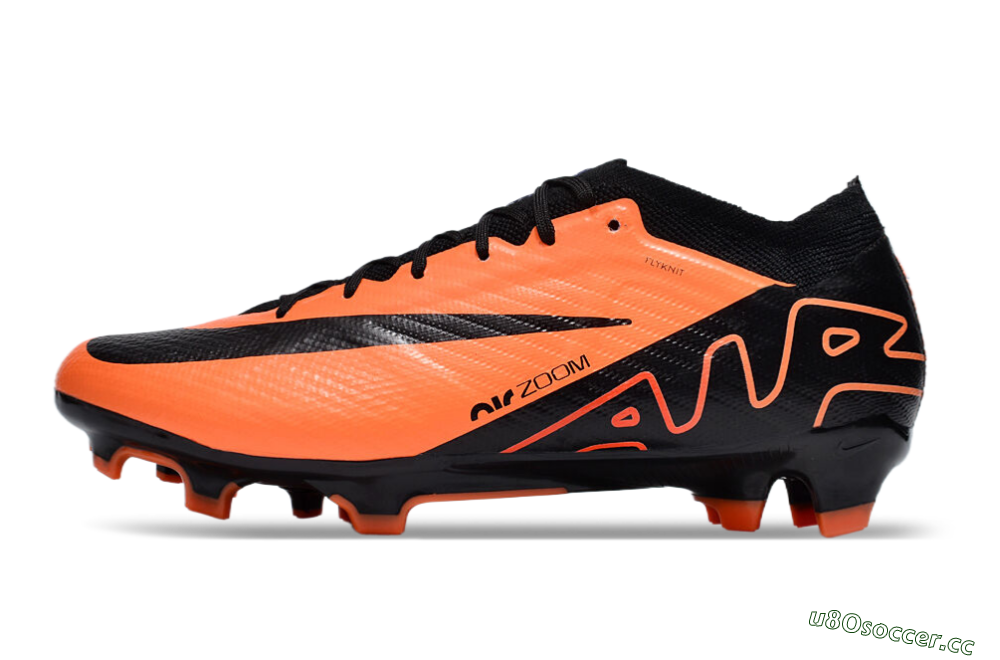 Men's Nike Air Zoom Mercurial Vapor 15 Elite FG Firm Ground Low-Tops Football Boots - Orange/Black 0