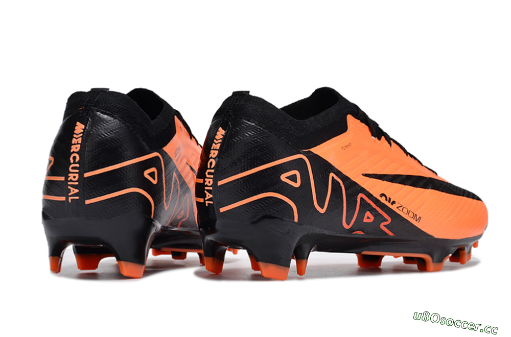 Men's Nike Air Zoom Mercurial Vapor 15 Elite FG Firm Ground Low-Tops Football Boots - Orange/Black 6