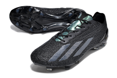 Men's Adidas X Crazyfast Strung+ FG Firm Ground Low-Tops Football Boots - Black/White