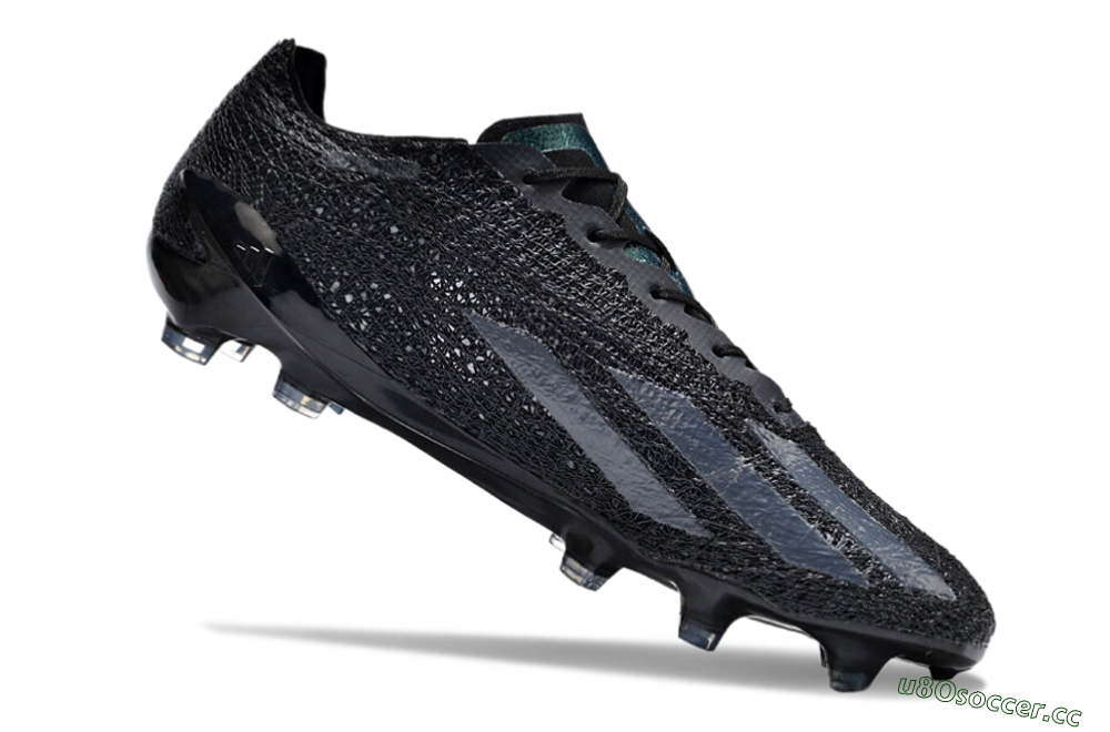 Men's Adidas X Crazyfast Strung+ FG Firm Ground Low-Tops Football Boots - Black/White 4