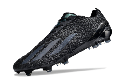 Men's Adidas X Crazyfast Strung+ FG Firm Ground Low-Tops Football Boots - Black/White