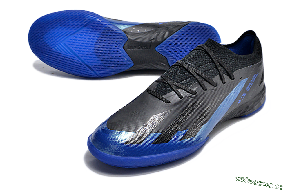 Men's Adidas X Crazyfast.1 IC Indoor & Futsal Low-Tops Football Shoes - Blue/Black 3