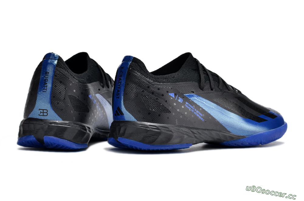 Men's Adidas X Crazyfast.1 IC Indoor & Futsal Low-Tops Football Shoes - Blue/Black 6