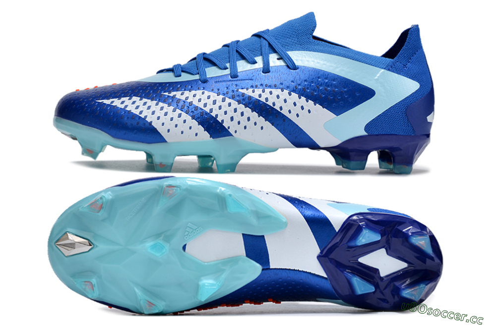 Men's Adidas Predator Accuracy Paul Pogba.1 FG Firm Ground Low-Tops Football Boots - Blue/White/Jade 1