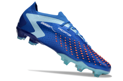 Men's Adidas Predator Accuracy Paul Pogba.1 FG Firm Ground Low-Tops Football Boots - Blue/White/Jade