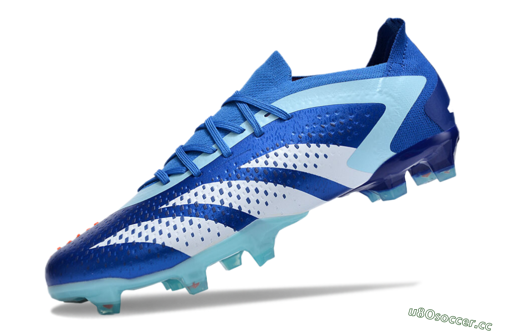 Men's Adidas Predator Accuracy Paul Pogba.1 FG Firm Ground Low-Tops Football Boots - Blue/White/Jade 5