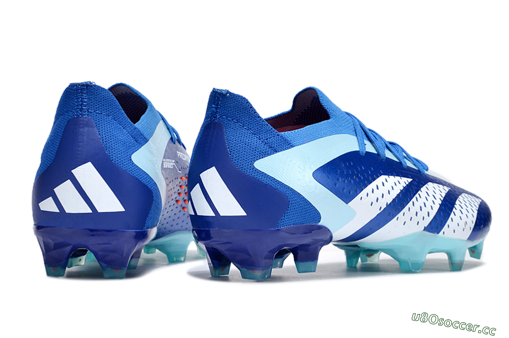 Men's Adidas Predator Accuracy Paul Pogba.1 FG Firm Ground Low-Tops Football Boots - Blue/White/Jade 6