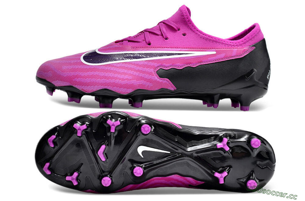 Men's Nike Phantom GX Academy FG Firm Ground Low-Tops Football Boots - Pink/Purple/Black 1