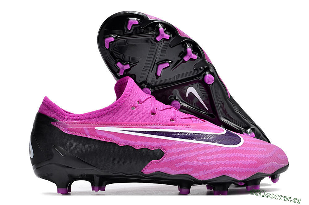 Men's Nike Phantom GX Academy FG Firm Ground Low-Tops Football Boots - Pink/Purple/Black 2