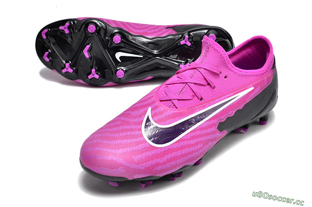 Men's Nike Phantom GX Academy FG Firm Ground Low-Tops Football Boots - Pink/Purple/Black 3