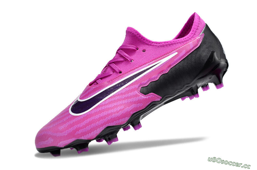 Men's Nike Phantom GX Academy FG Firm Ground Low-Tops Football Boots - Pink/Purple/Black 5