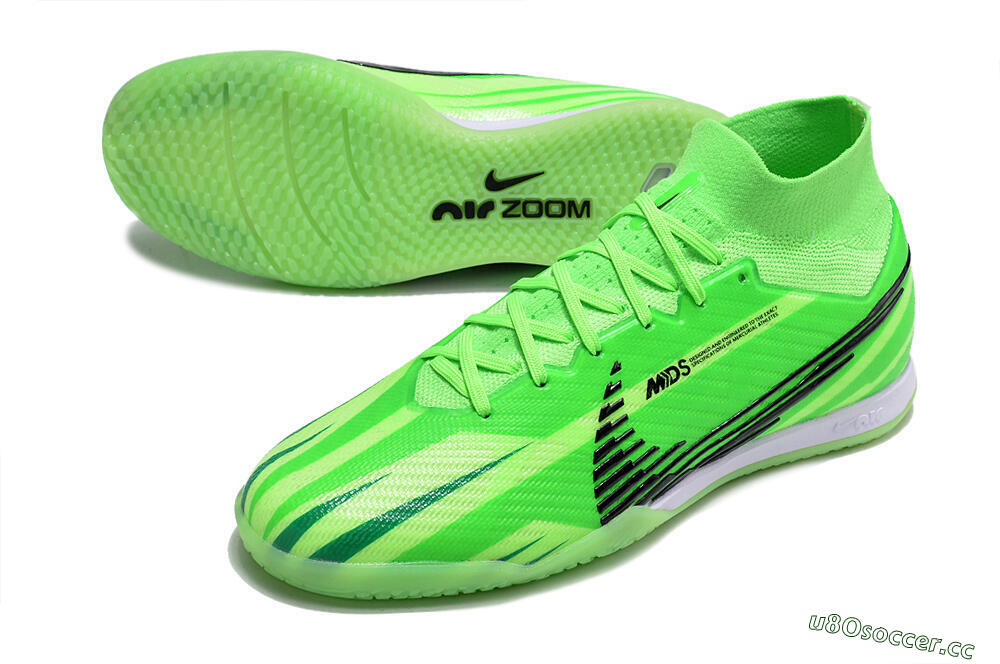 Men's Nike Air Zoom Mercurial Superfly 9 Elite Dream Speed 2024 IC Indoor & Futsal High-Tops Football Shoes - Yellow/Green/Black 3