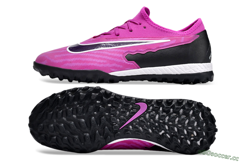 Men's Nike React Phantom GX Pro TF Artificial Turf Low-Tops Football Shoes - Pink/Purple/Black 1