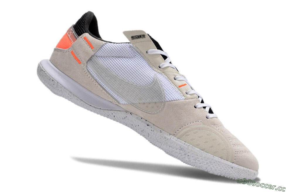 Men's Nike Street Gato IC Indoor & Futsal Low-Tops Football Shoes - Brown/White/Orange 4