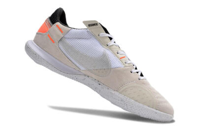 Men's Nike Street Gato IC Indoor & Futsal Low-Tops Football Shoes - Brown/White/Orange