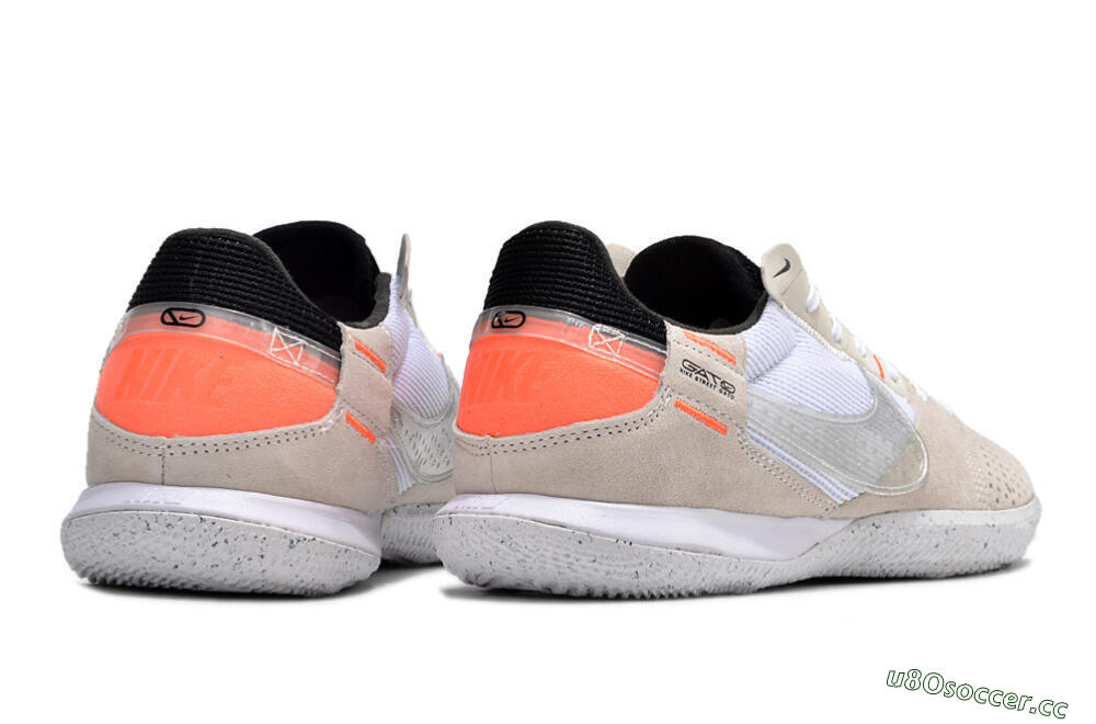 Men's Nike Street Gato IC Indoor & Futsal Low-Tops Football Shoes - Brown/White/Orange 6
