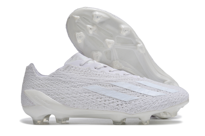 Men's Adidas X Crazyfast Strung+ FG Firm Ground Low-Tops Football Boots - White/Beige