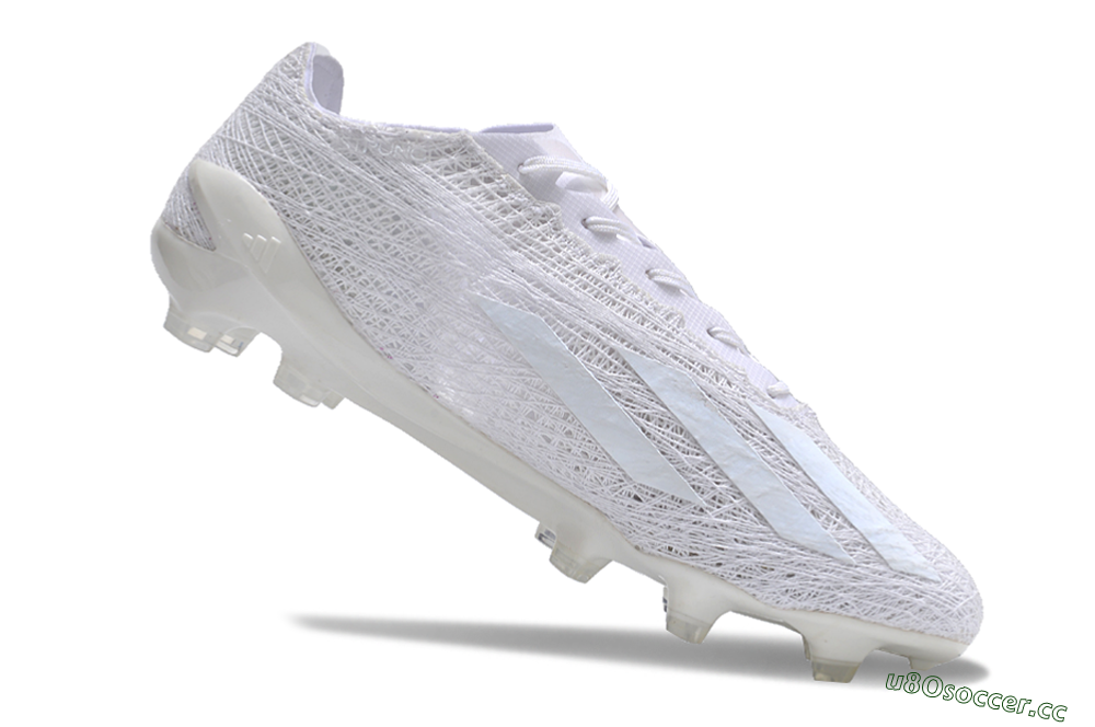 Men's Adidas X Crazyfast Strung+ FG Firm Ground Low-Tops Football Boots - White/Beige 3
