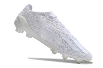 Men's Adidas X Crazyfast Strung+ FG Firm Ground Low-Tops Football Boots - White/Beige