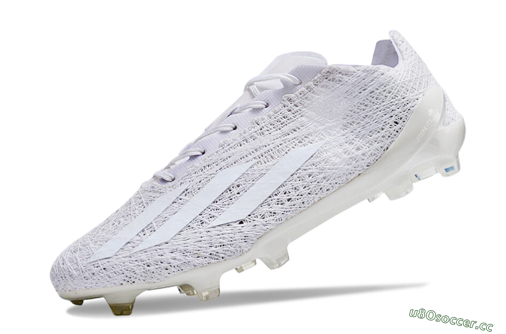 Men's Adidas X Crazyfast Strung+ FG Firm Ground Low-Tops Football Boots - White/Beige 4