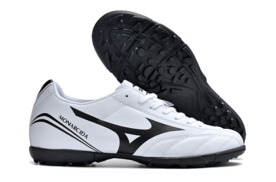 Men's Mizuno Monarcida Neo Ckassic TF Artificial Turf Low-Tops Football Shoes - White/Black