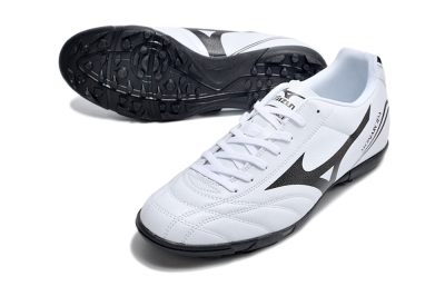 Men's Mizuno Monarcida Neo Ckassic TF Artificial Turf Low-Tops Football Shoes - White/Black