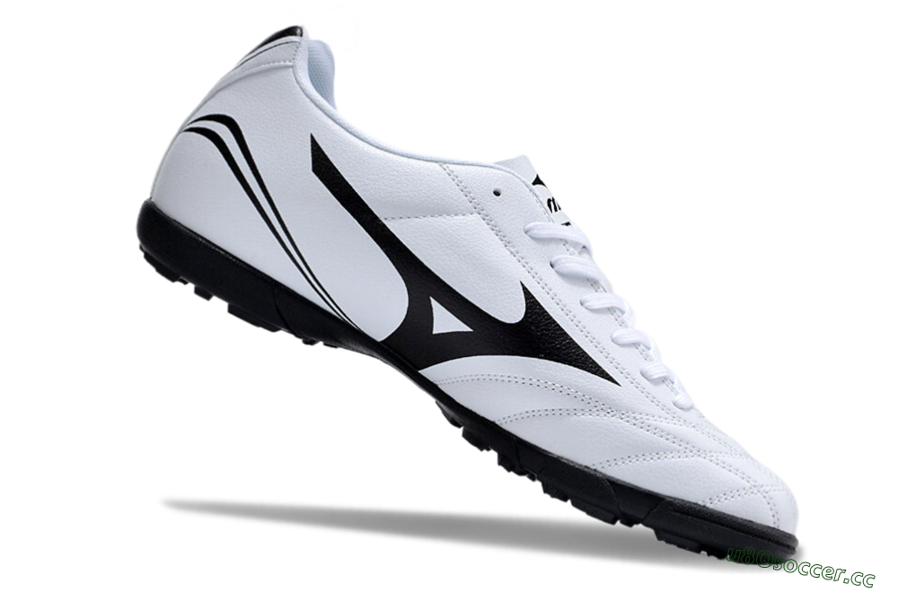 Men's Mizuno Monarcida Neo Ckassic TF Artificial Turf Low-Tops Football Shoes - White/Black 4
