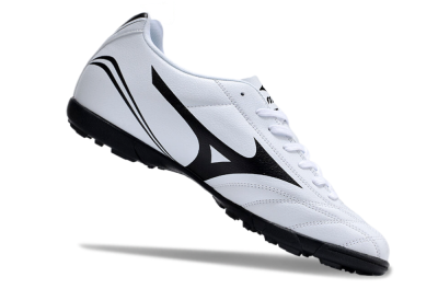 Men's Mizuno Monarcida Neo Ckassic TF Artificial Turf Low-Tops Football Shoes - White/Black
