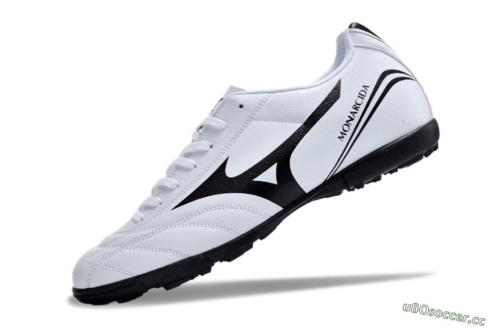 Men's Mizuno Monarcida Neo Ckassic TF Artificial Turf Low-Tops Football Shoes - White/Black 6