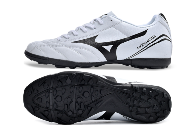 Men's Mizuno Monarcida Neo Ckassic TF Artificial Turf Low-Tops Football Shoes - White/Black