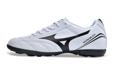 Men's Mizuno Monarcida Neo Ckassic TF Artificial Turf Low-Tops Football Shoes - White/Black