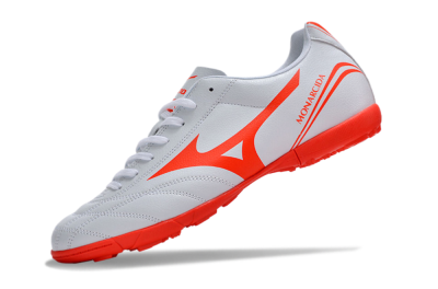 Men's Mizuno Monarcida Neo Ckassic TF Artificial Turf Low-Tops Football Shoes - White/Red