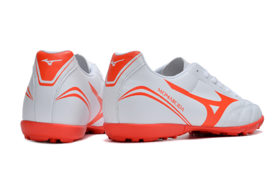 Men's Mizuno Monarcida Neo Ckassic TF Artificial Turf Low-Tops Football Shoes - White/Red