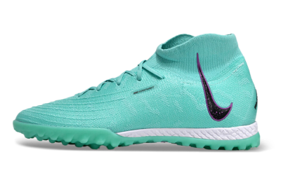 Unisex Nike Phantom Luna 2 Elite LV8 TF Artificial Turf High-Tops Football Shoes - Jade/Black/Purple