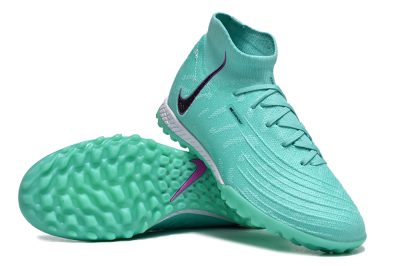 Unisex Nike Phantom Luna 2 Elite LV8 TF Artificial Turf High-Tops Football Shoes - Jade/Black/Purple