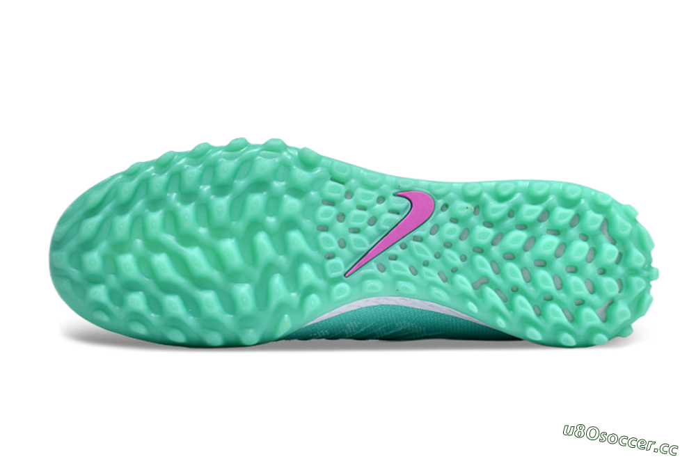 Unisex Nike Phantom Luna 2 Elite LV8 TF Artificial Turf High-Tops Football Shoes - Jade/Black/Purple 6