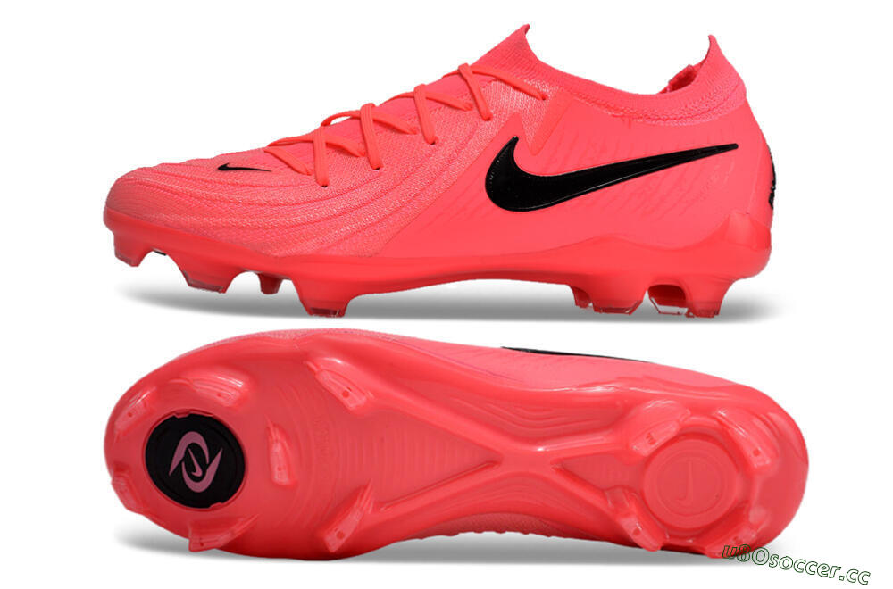Unisex Nike Phantom Luna 2 Elite LV8 FG Firm Ground Low-Tops Football Boots - Red/Black/Pink 1