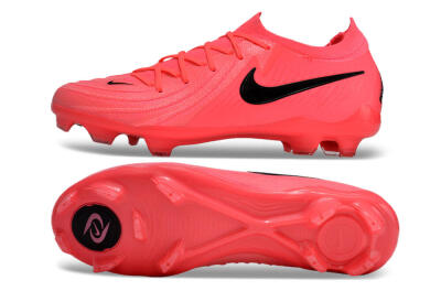 Unisex Nike Phantom Luna 2 Elite LV8 FG Firm Ground Low-Tops Football Boots - Red/Black/Pink