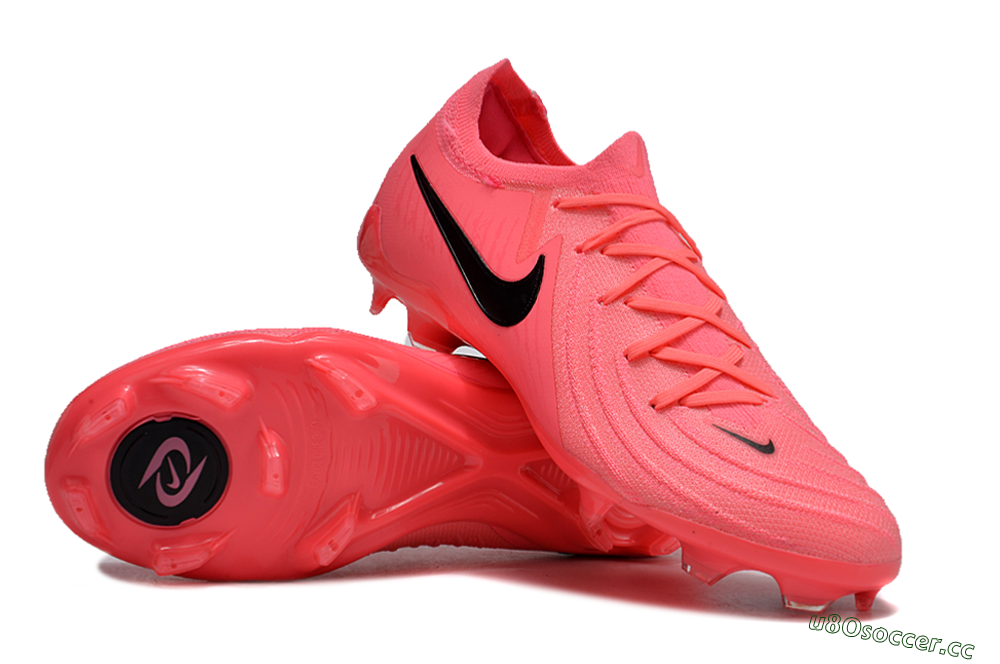 Unisex Nike Phantom Luna 2 Elite LV8 FG Firm Ground Low-Tops Football Boots - Red/Black/Pink 3
