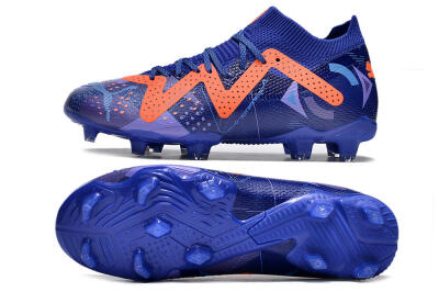 Men's Puma Future Ultimate FG Firm Ground Low-Tops Football Boots - Blue/Orange