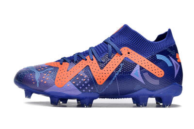Men's Puma Future Ultimate FG Firm Ground Low-Tops Football Boots - Blue/Orange