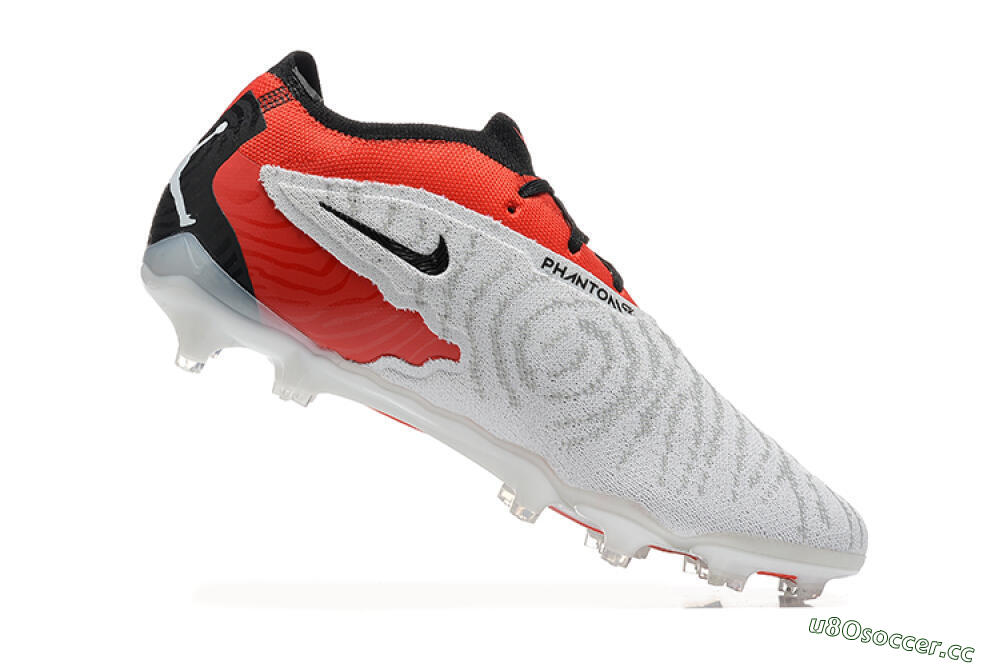 Men's Nike Phantom GX Elite FG Firm Ground Low-Tops Football Boots - White/Red/Black 6