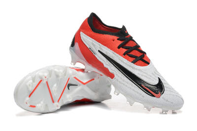 Men's Nike Phantom GX Elite FG Firm Ground Low-Tops Football Boots - White/Red/Black