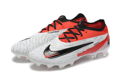 Men's Nike Phantom GX Elite FG Firm Ground Low-Tops Football Boots - White/Red/Black