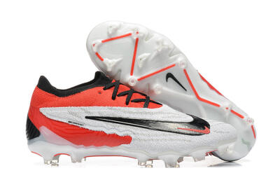 Men's Nike Phantom GX Elite FG Firm Ground Low-Tops Football Boots - White/Red/Black
