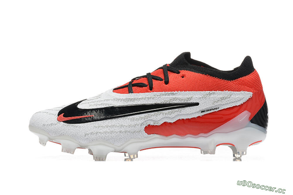 Men's Nike Phantom GX Elite FG Firm Ground Low-Tops Football Boots - White/Red/Black 0