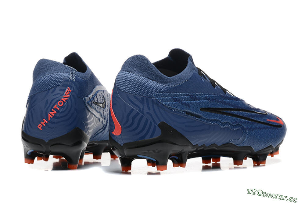 Men's Nike Phantom GX Elite FG Firm Ground Low-Tops Football Boots - Blue/Orange/Black 5