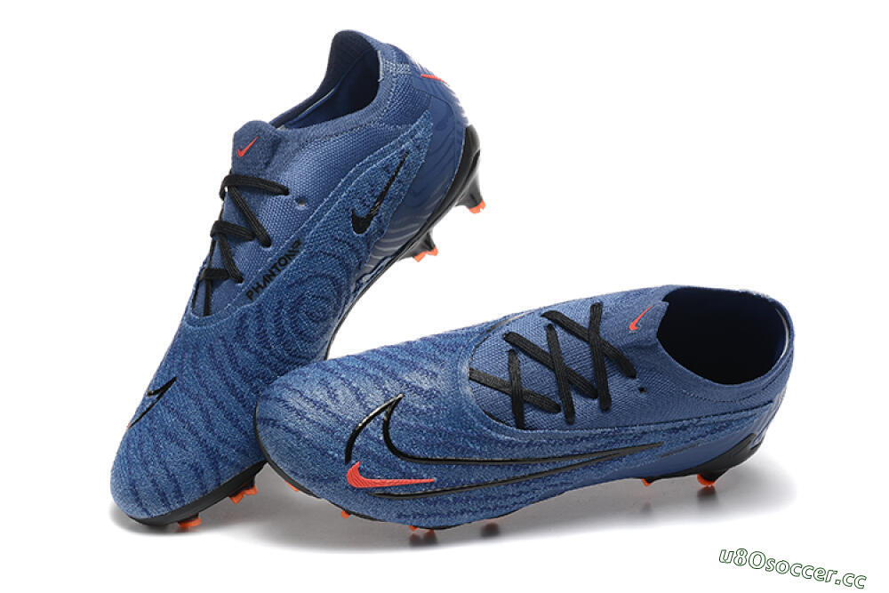 Men's Nike Phantom GX Elite FG Firm Ground Low-Tops Football Boots - Blue/Orange/Black 6