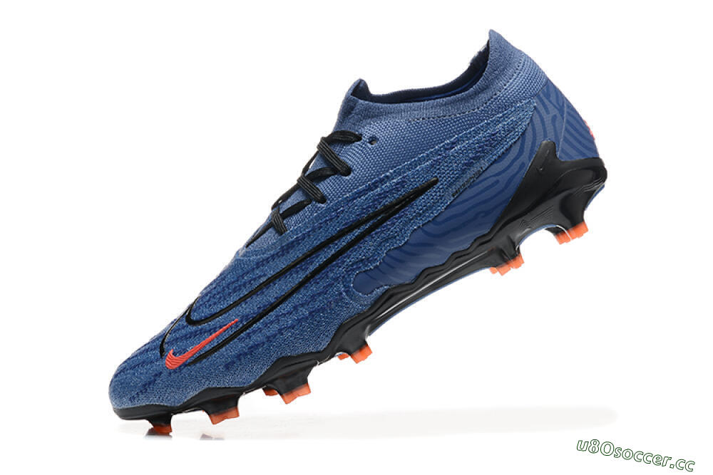 Men's Nike Phantom GX Elite FG Firm Ground Low-Tops Football Boots - Blue/Orange/Black 8