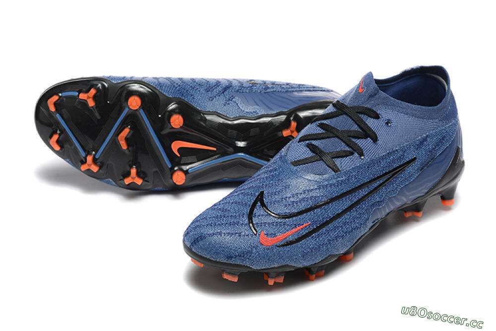 Men's Nike Phantom GX Elite FG Firm Ground Low-Tops Football Boots - Blue/Orange/Black 3